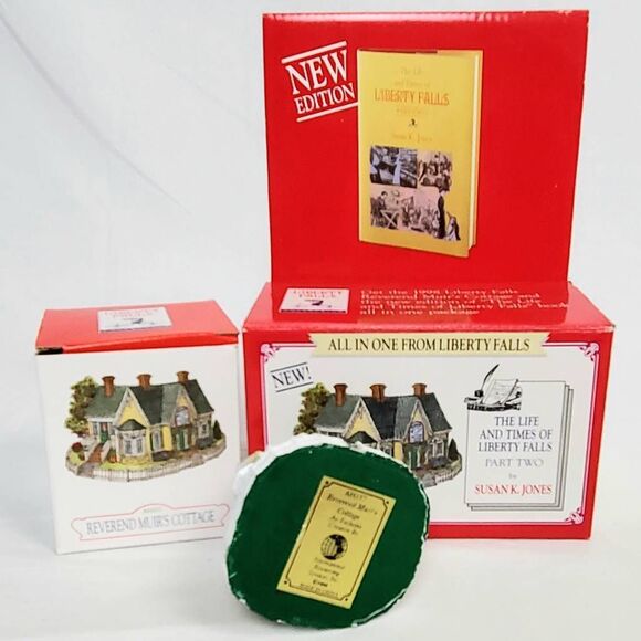 Liberty Falls Reverend Muir’s Cottage Figurine w/ Box & Book - Picture 3 of 4